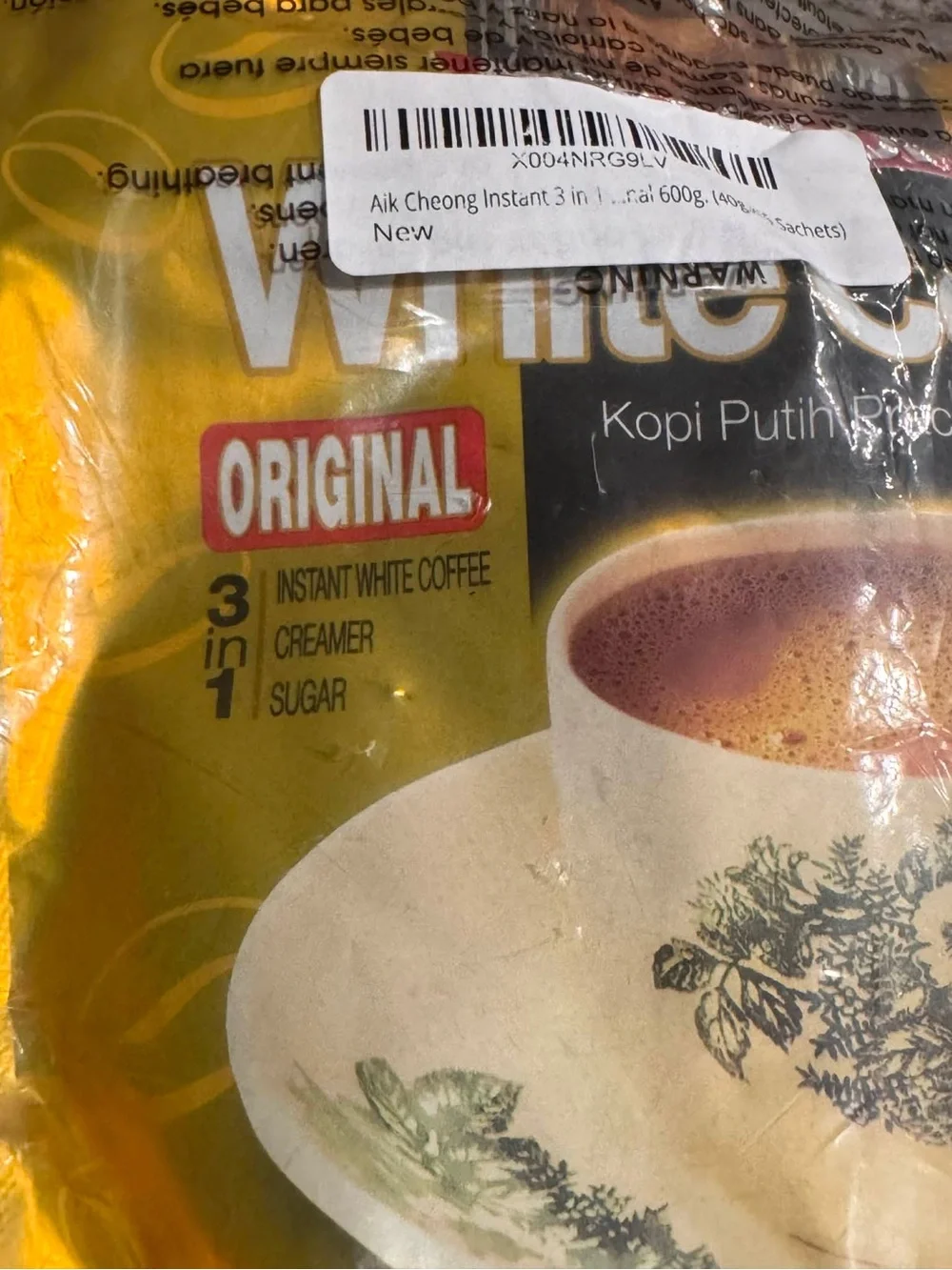 Aik Cheong White Coffee 3-in-1 Original - Gold Packaging